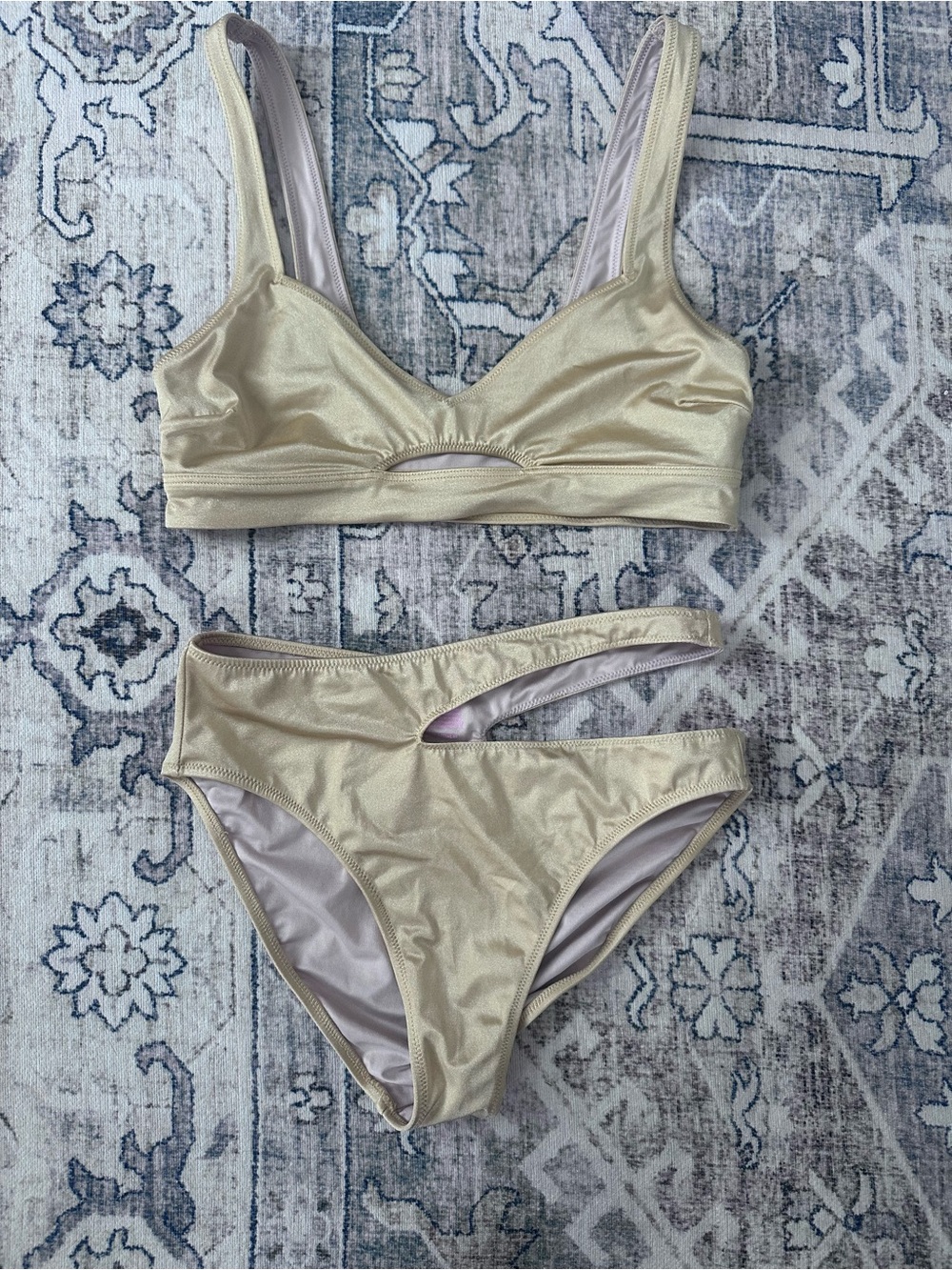 Victoria's Secret Metallic Gold Bikini Set